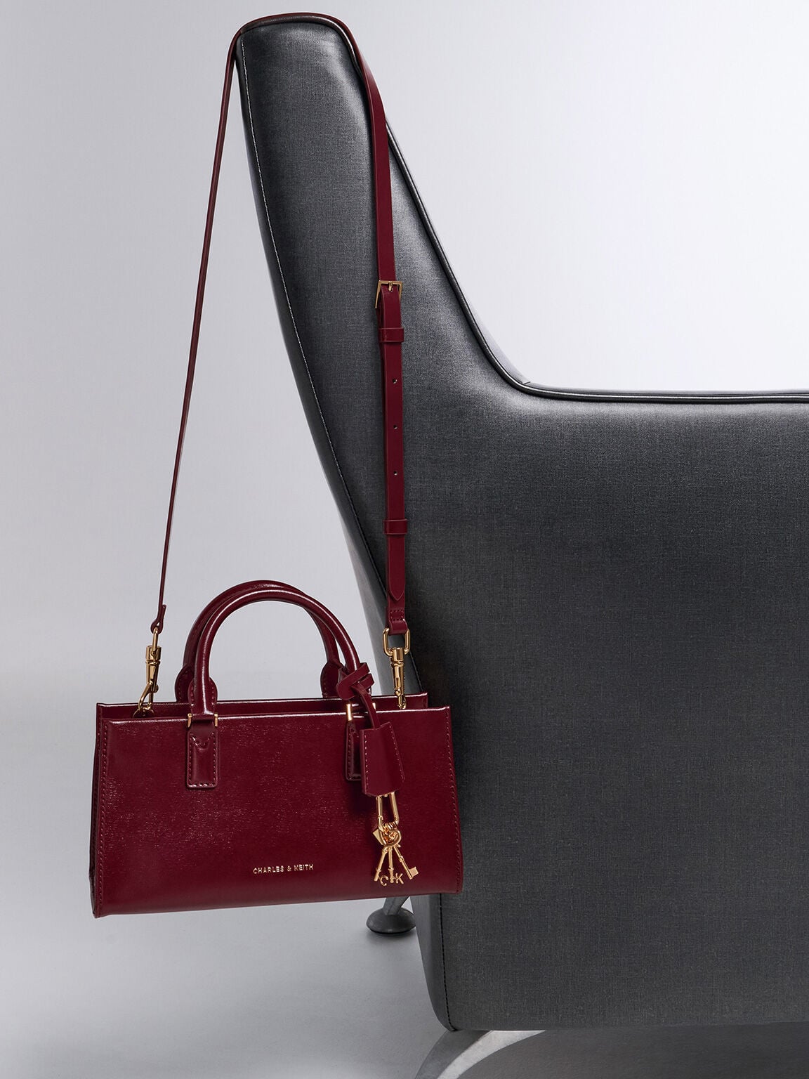 CHARLES & KEITH Featured / Kerry Top Handle Bag - Mulberry Plum