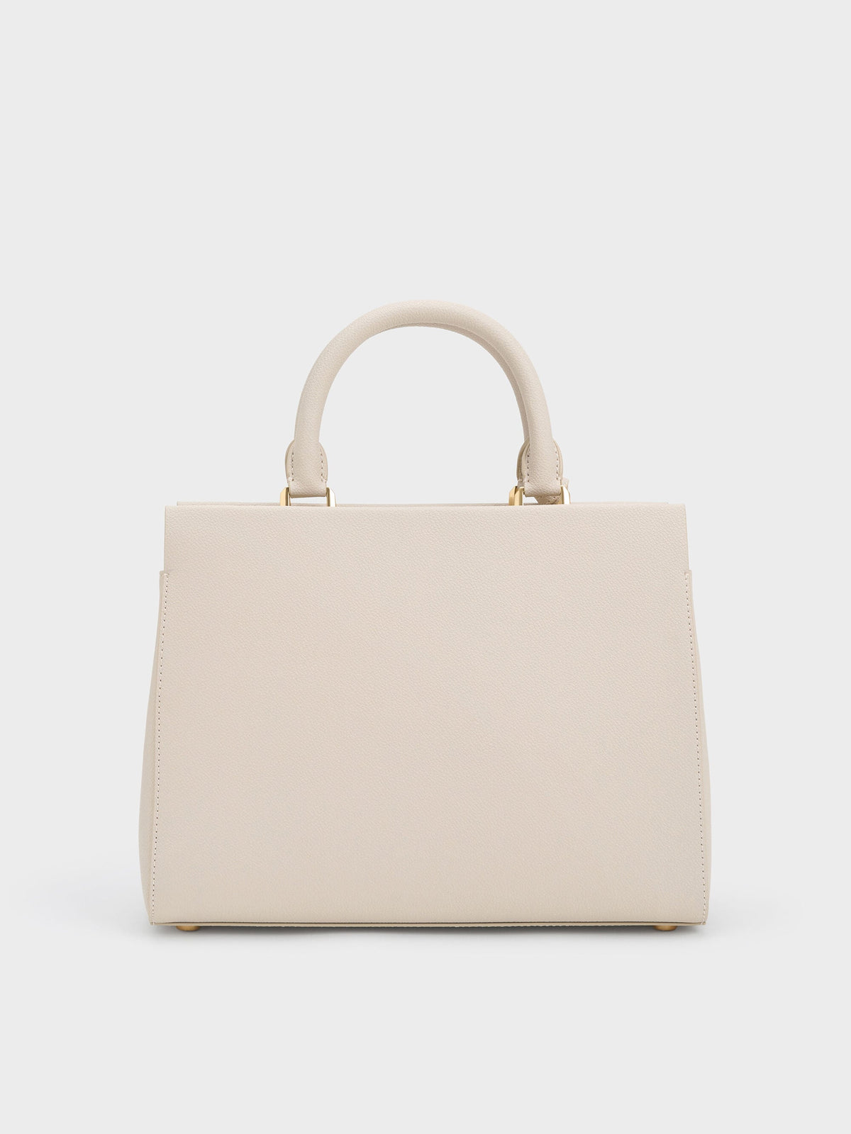 CHARLES & KEITH Customer Favorite / Mirabelle Structured Top Handle bag - Ivory