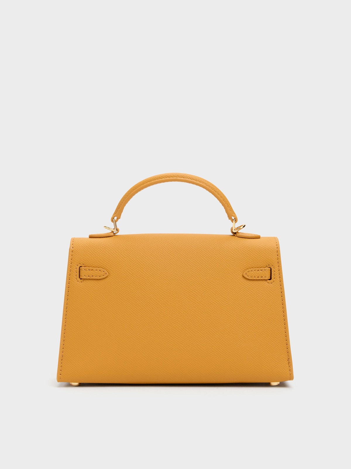 CHARLES & KEITH Recommended / Tricha Knotted-Belt Top Handle Bag - Saffron Yellow