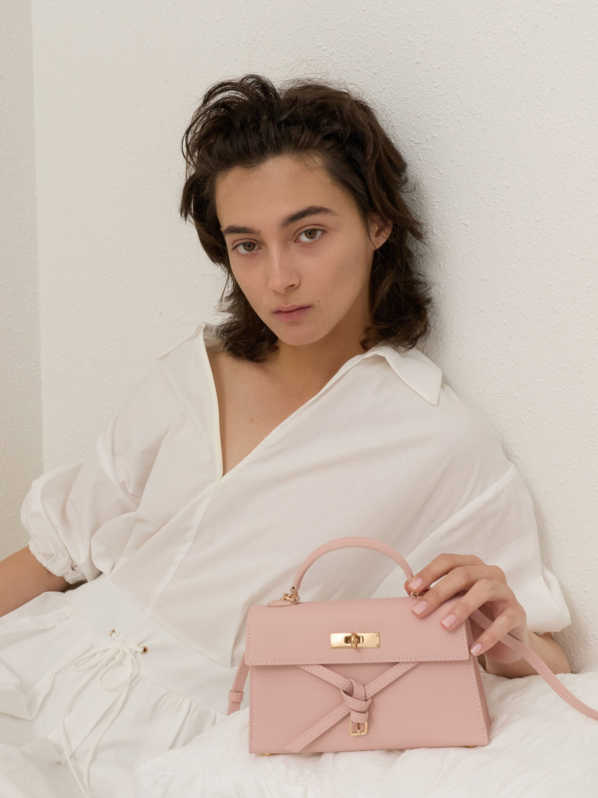 CHARLES & KEITH Recommended / Tricha Knotted-Belt Top Handle Bag - Pink