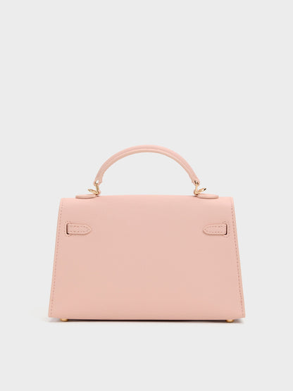 CHARLES & KEITH Recommended / Tricha Knotted-Belt Top Handle Bag - Pink