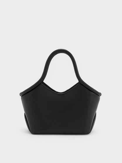 CHARLES & KEITH Sale / Hazel Bow Tubular Top Handle Bag - Noir