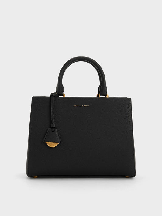 CHARLES & KEITH Best Price / Mirabelle Structured Top Handle bag - Black