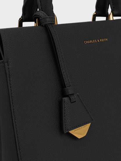 CHARLES & KEITH Best Price / Mirabelle Structured Top Handle bag - Black