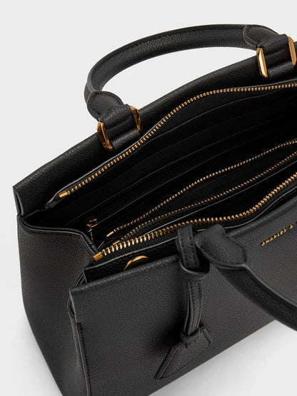CHARLES & KEITH Best Price / Mirabelle Structured Top Handle bag - Black