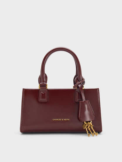 CHARLES & KEITH Recommended / Mini Kerry Top Handle Bag - Wineberry Red