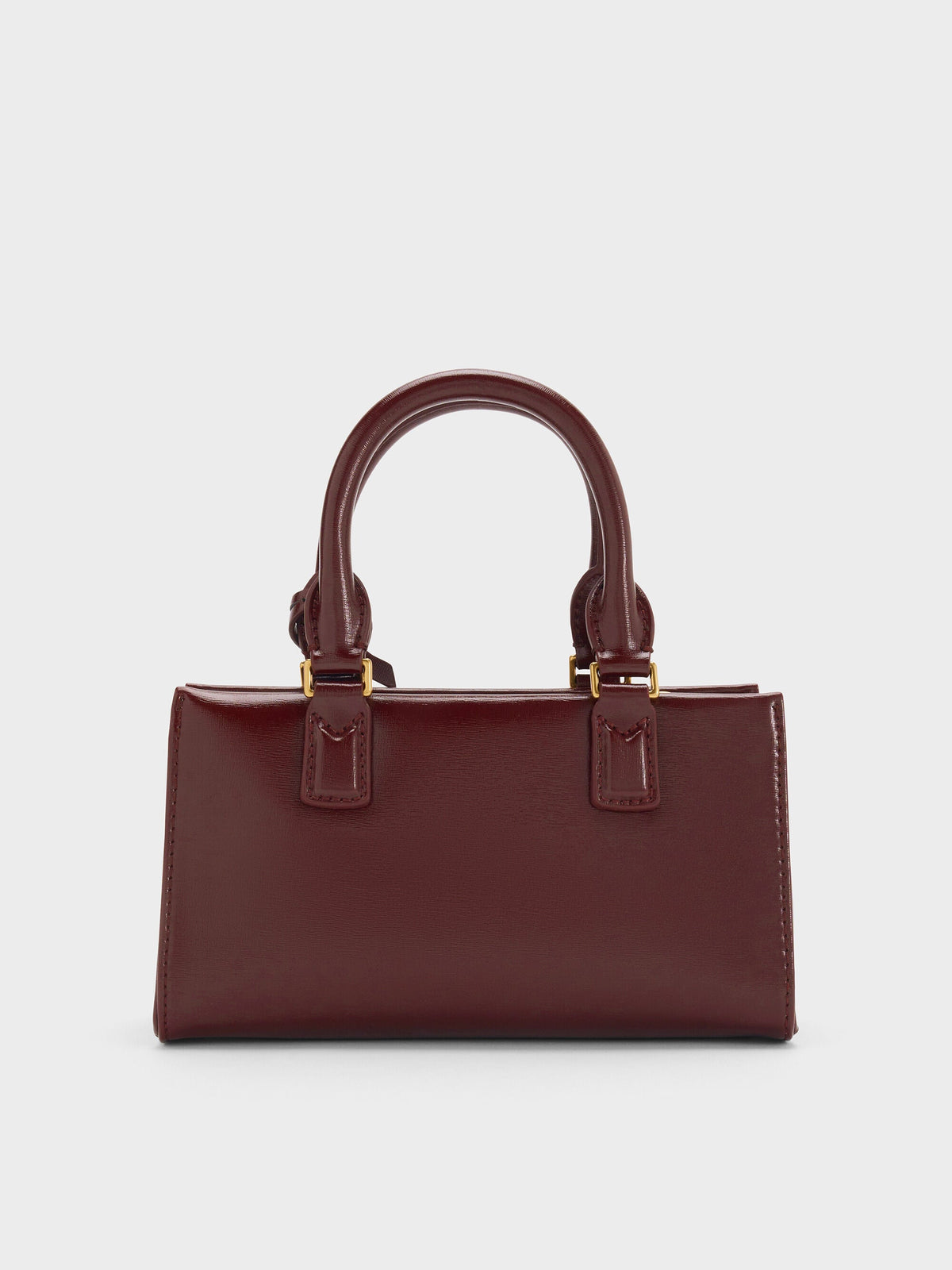 CHARLES & KEITH Recommended / Mini Kerry Top Handle Bag - Wineberry Red