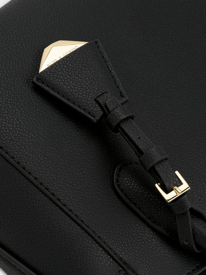 CHARLES & KEITH Everyday / Harper Structured Top Handle Bag - Black