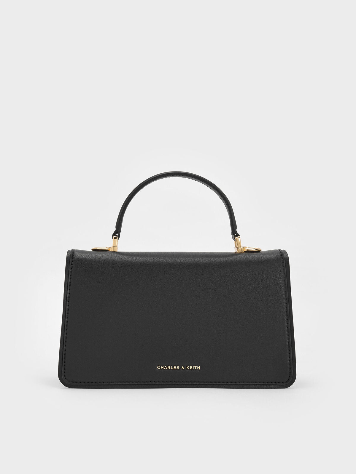 CHARLES & KEITH Quality / Arlet Belted Top Handle Bag - Black