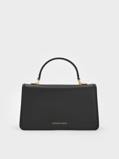 CHARLES & KEITH Quality / Arlet Belted Top Handle Bag - Black