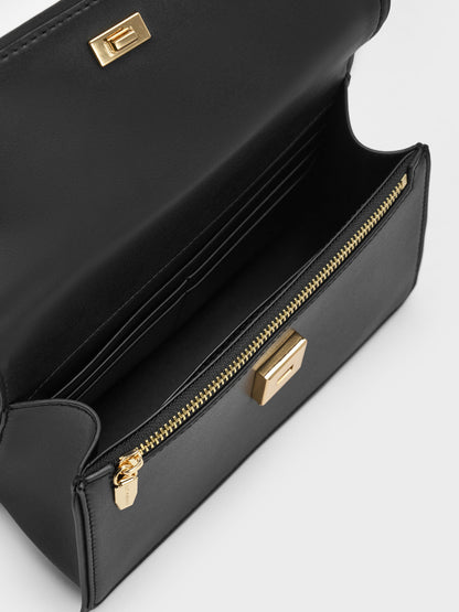CHARLES & KEITH Quality / Arlet Belted Top Handle Bag - Black
