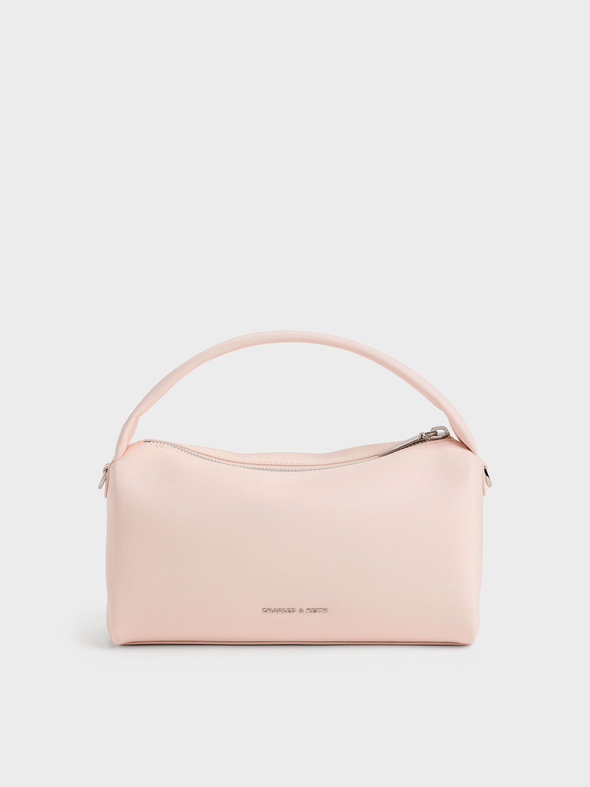 CHARLES & KEITH Customer Favorite / Reese Ruched Bow Top Handle Bag - Soft Pink