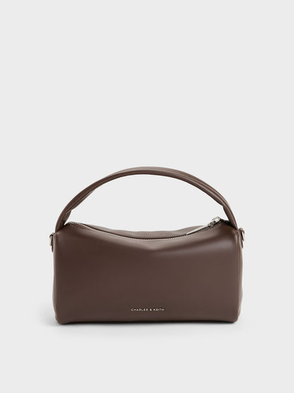CHARLES & KEITH Deals / Reese Ruched Bow Top Handle Bag - Espresso Brown