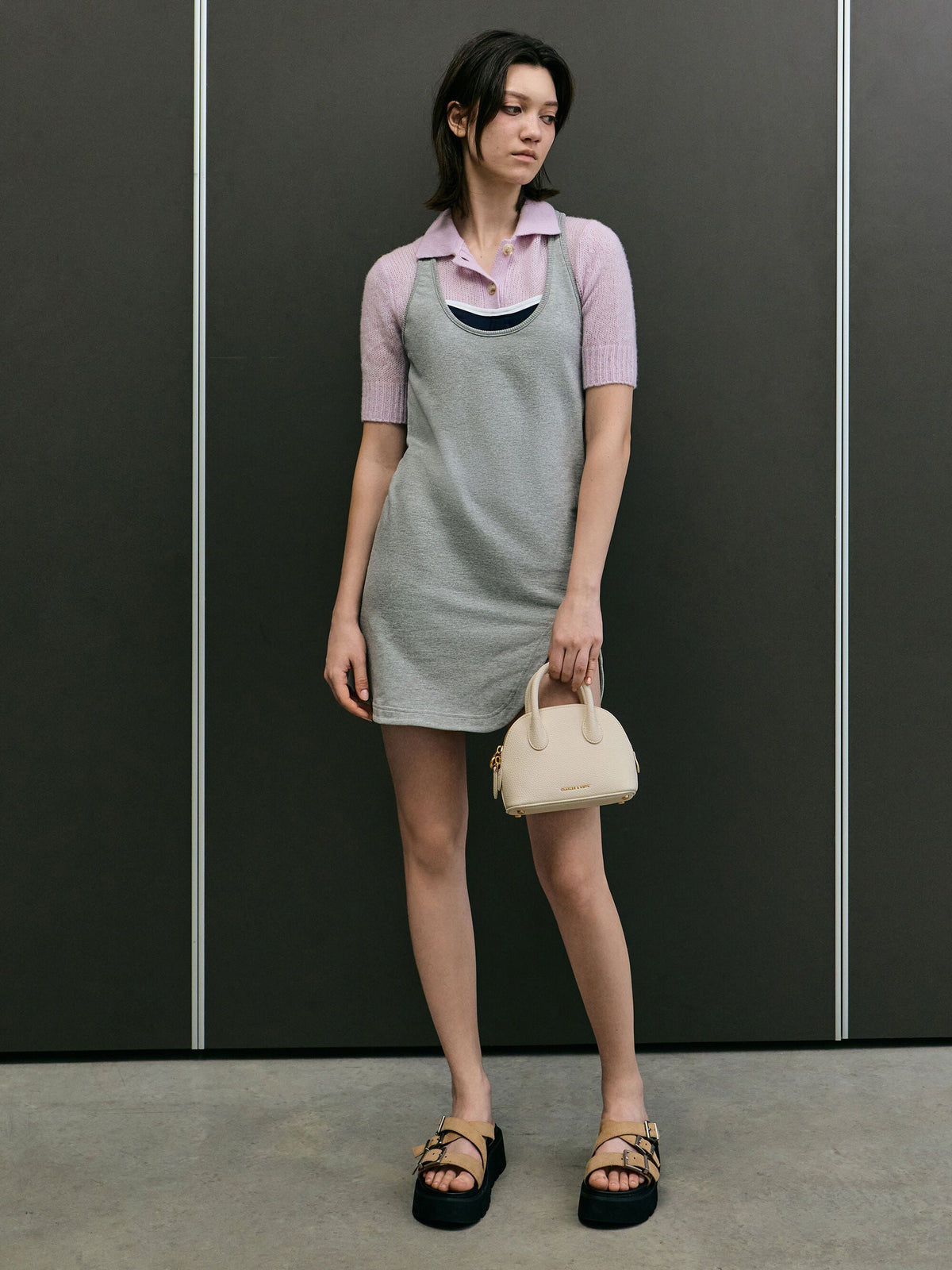 CHARLES & KEITH Everyday / Beryl Bowling Bag - Cream