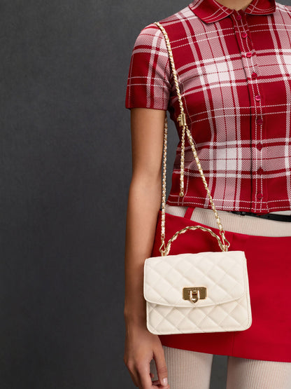 CHARLES & KEITH Discount / Cressida Quilted Top Handle Bag - Cream
