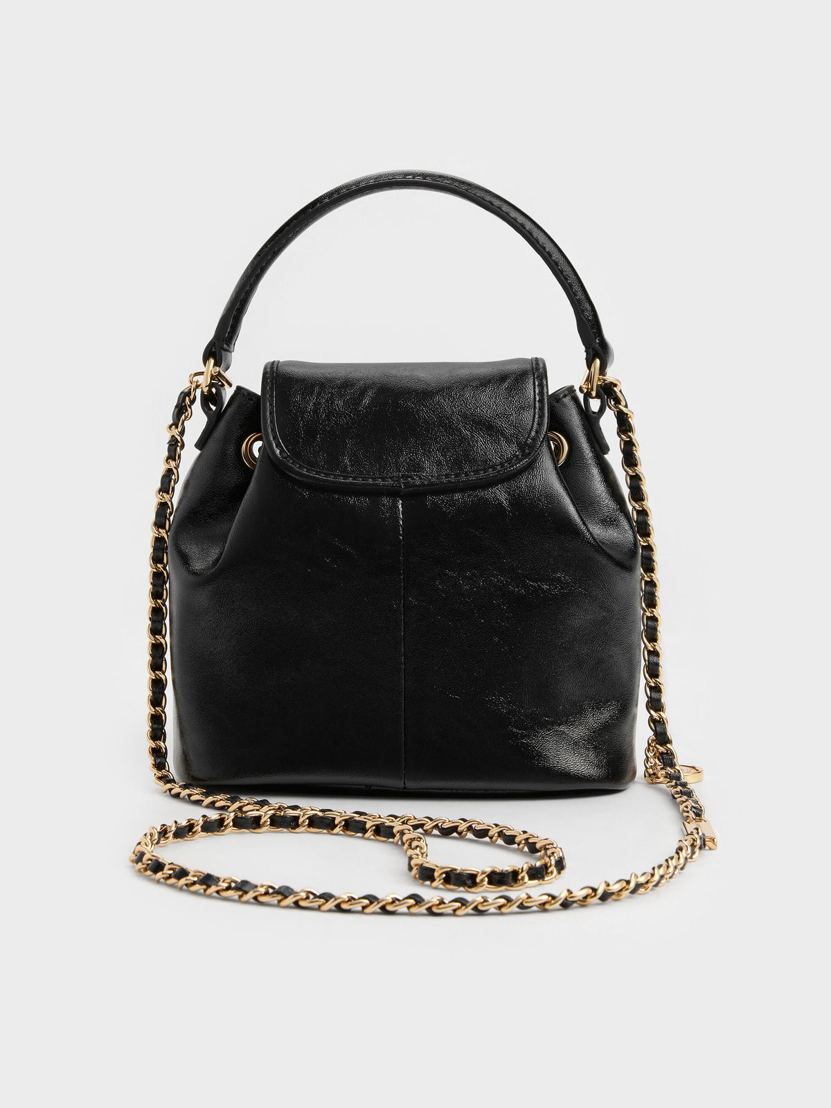 CHARLES & KEITH Value / Dalia Bow Top Handle Bag - Black