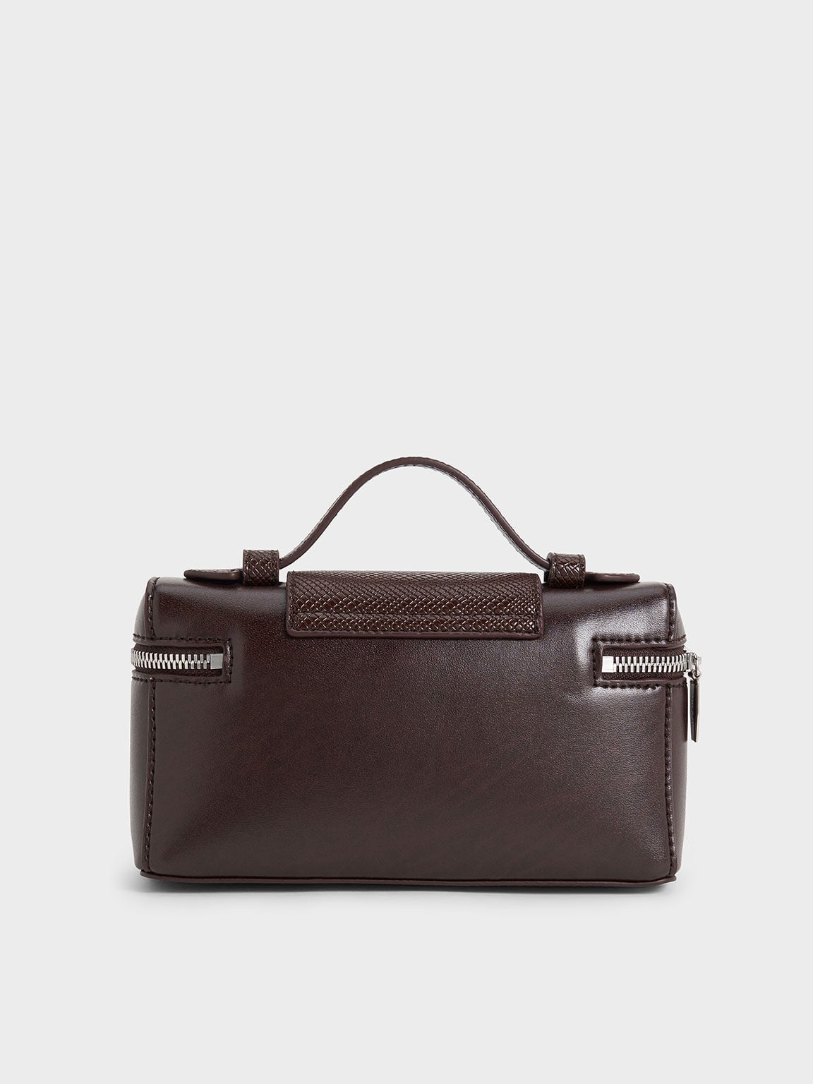 CHARLES & KEITH Latest / Arwen Top Handle Vanity Bag - Plum