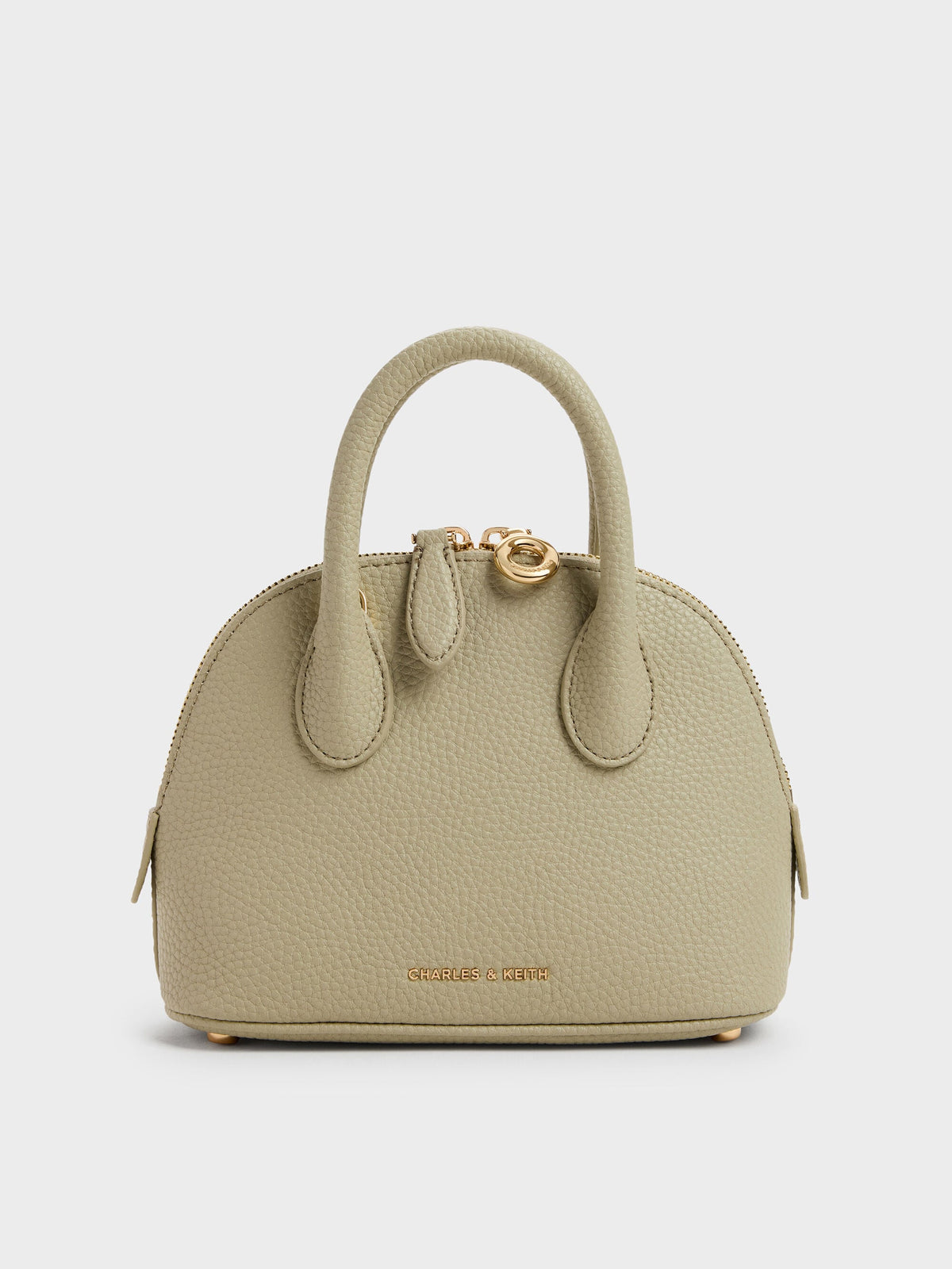 CHARLES & KEITH Recommended / Beryl Bowling Bag - Pale Olive