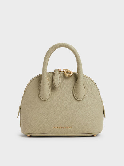 CHARLES & KEITH Recommended / Beryl Bowling Bag - Pale Olive