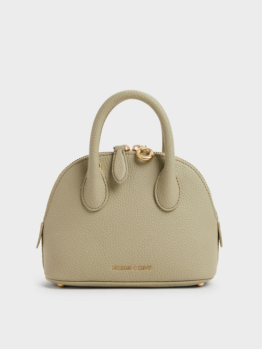 CHARLES & KEITH Recommended / Beryl Bowling Bag - Pale Olive