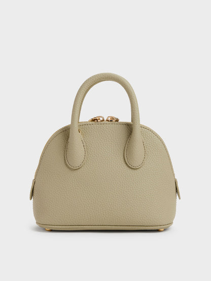 CHARLES & KEITH Recommended / Beryl Bowling Bag - Pale Olive
