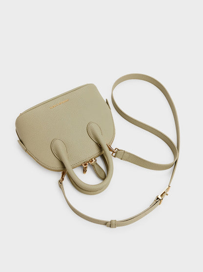 CHARLES & KEITH Recommended / Beryl Bowling Bag - Pale Olive