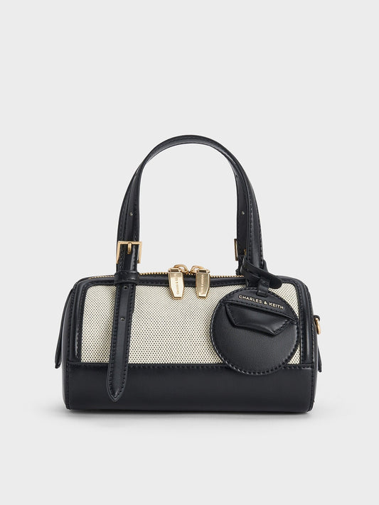 CHARLES & KEITH Featured / Enola Canvas Bowling Bag - Black