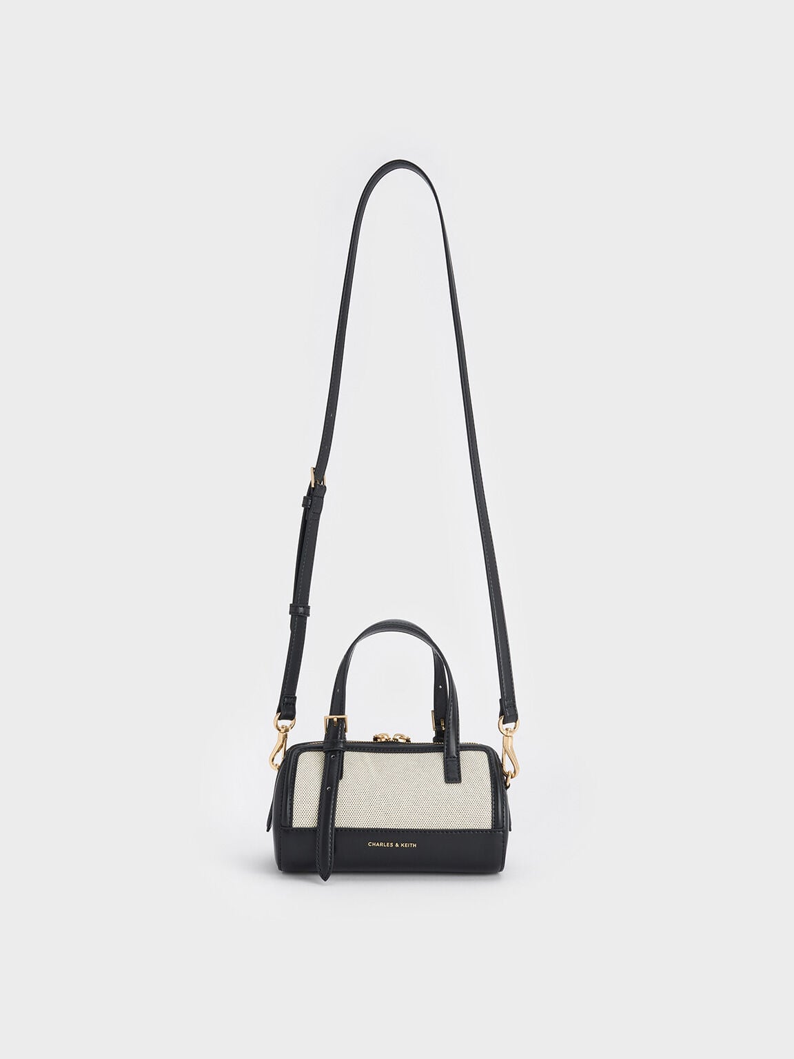 CHARLES & KEITH Featured / Enola Canvas Bowling Bag - Black