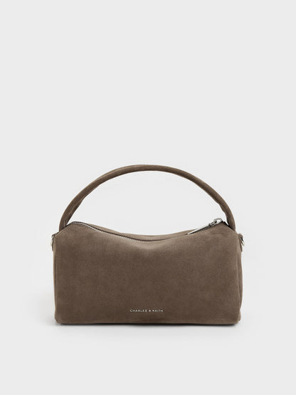 CHARLES & KEITH Best Price / Reese Ruched Bow Top Handle Bag - Stone Grey