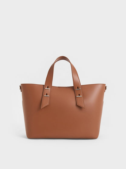 CHARLES & KEITH Popular / Shania Tote Bag - Chocolate