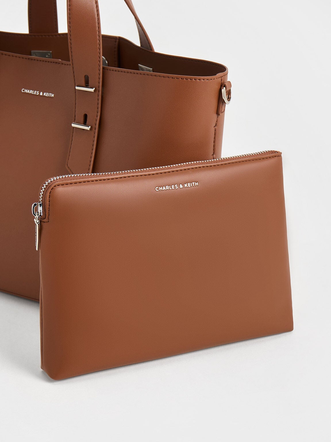CHARLES & KEITH Popular / Shania Tote Bag - Chocolate