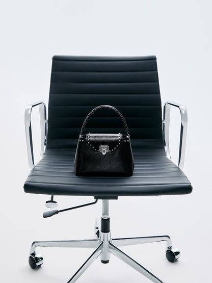 CHARLES & KEITH Great Value / Arwen Studded Top Handle Bag - Noir