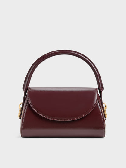 CHARLES & KEITH Discount / Kaila Top Handle Bag - Wineberry Red