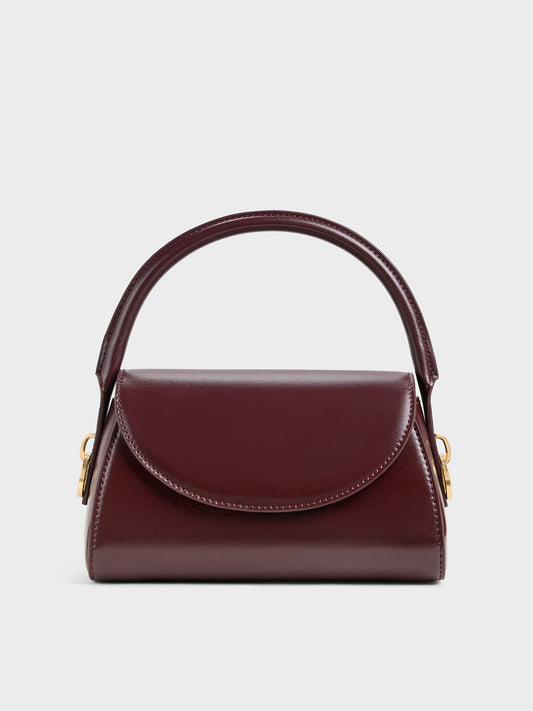 CHARLES & KEITH Discount / Kaila Top Handle Bag - Wineberry Red
