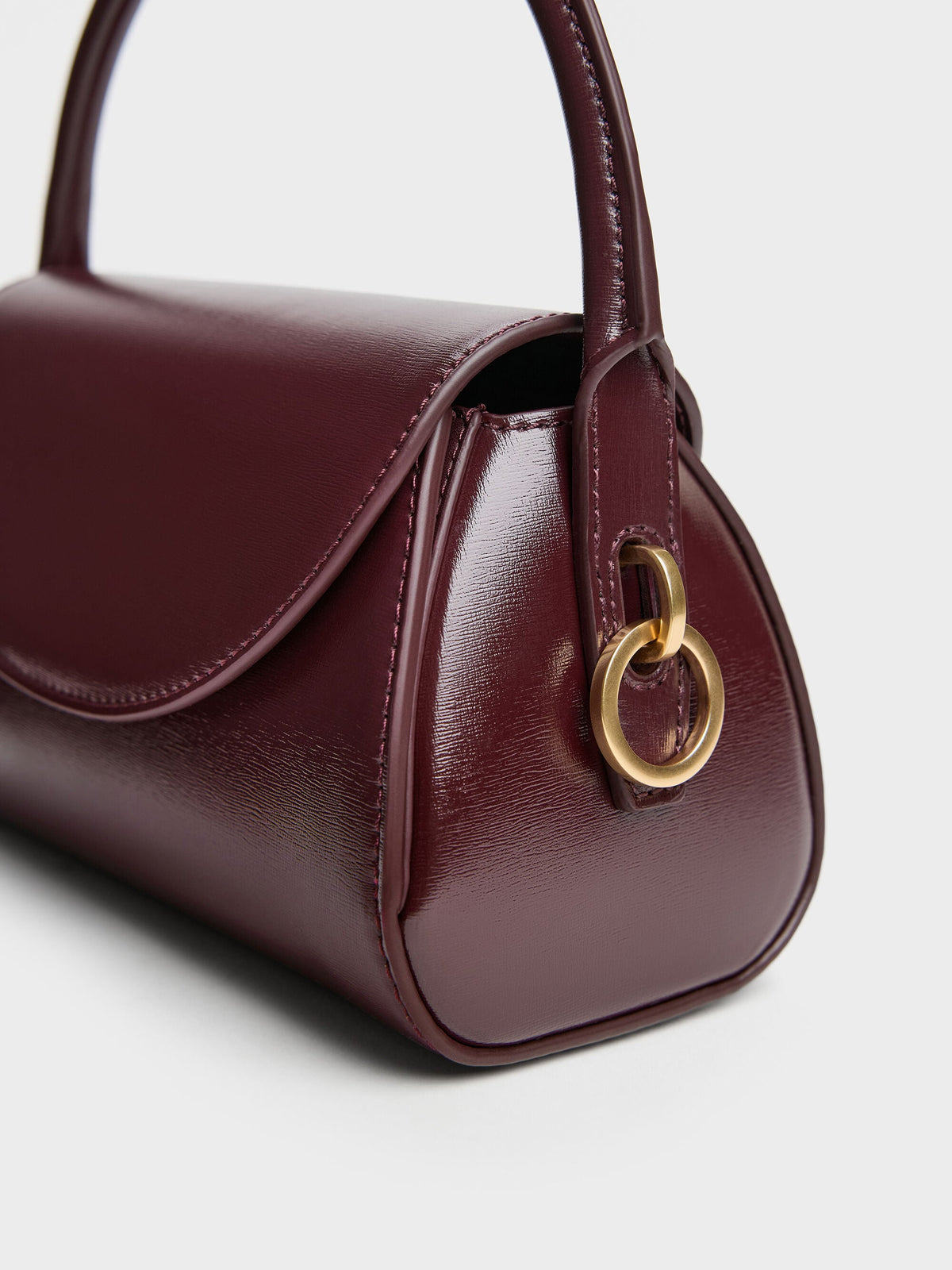CHARLES & KEITH Discount / Kaila Top Handle Bag - Wineberry Red