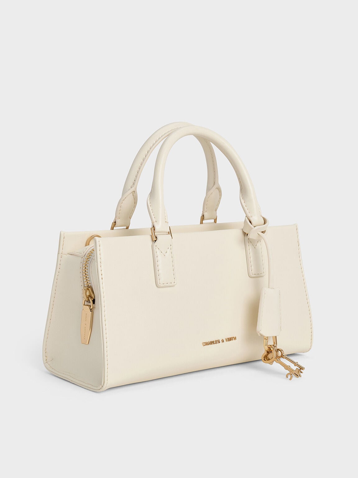 CHARLES & KEITH Customer Favorite / Kerry Top Handle Bag - Cream