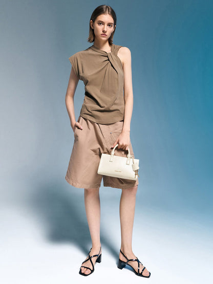 CHARLES & KEITH Customer Favorite / Kerry Top Handle Bag - Cream
