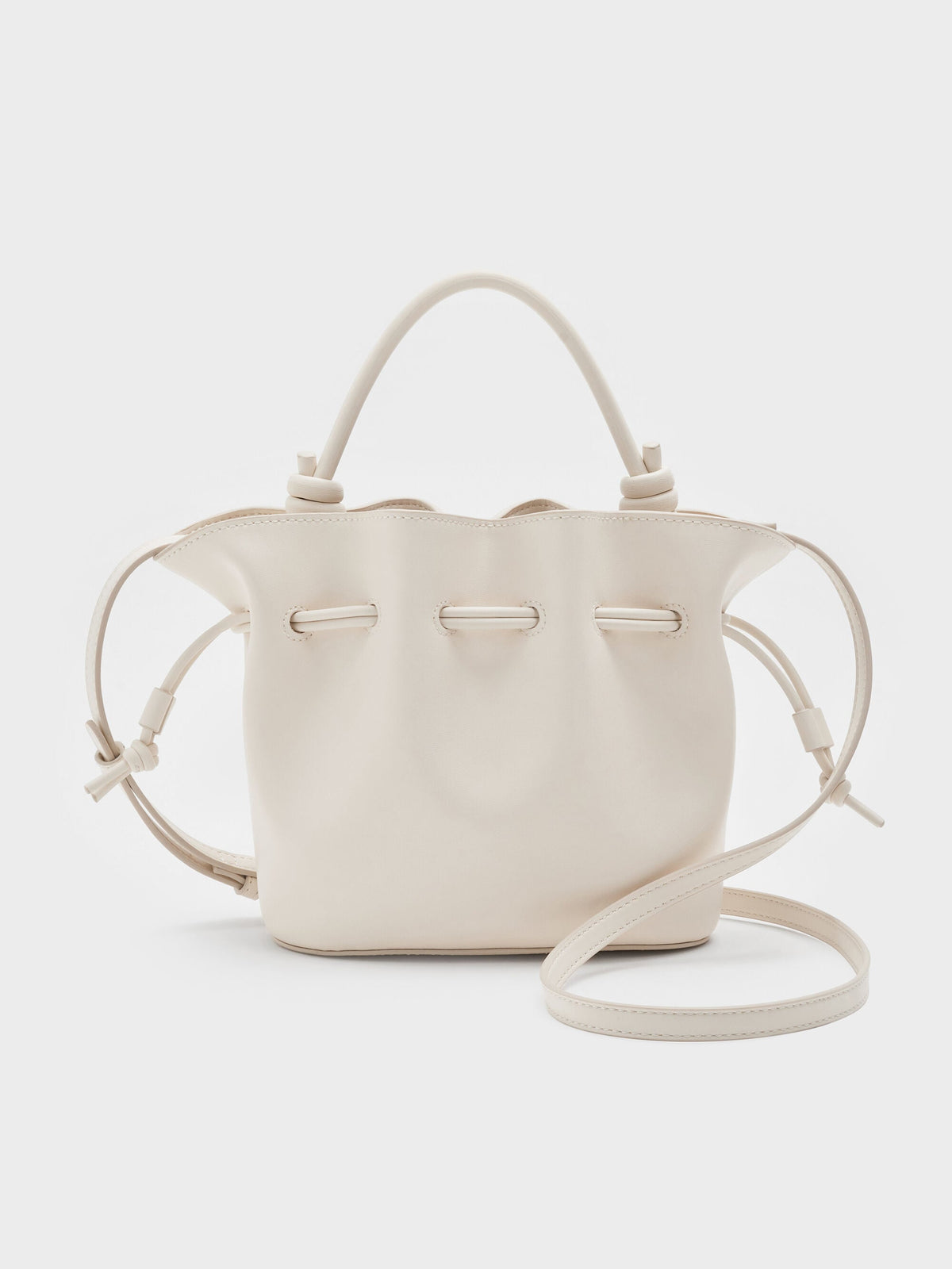 CHARLES & KEITH Customer Favorite / Sammie Drawstring Bucket Bag - Cream