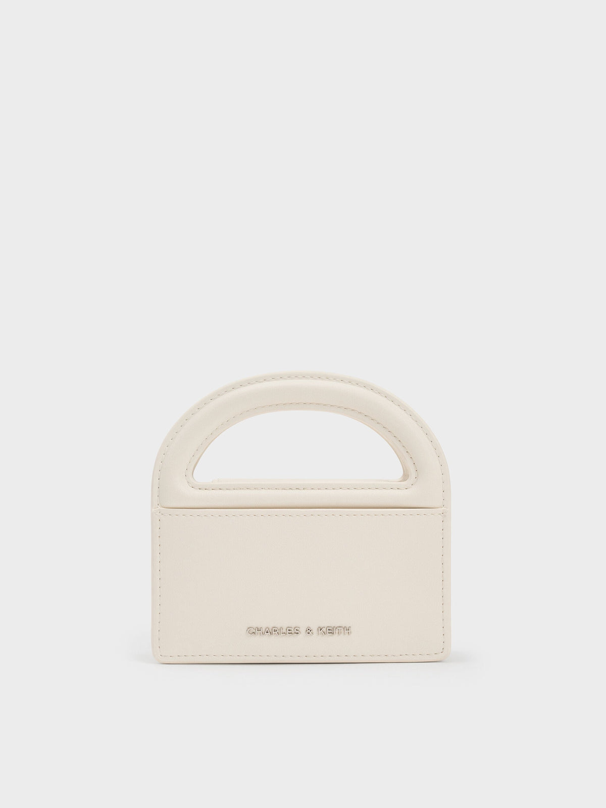 CHARLES & KEITH Featured / Reese Bow Top Handle Wristlet - Cream