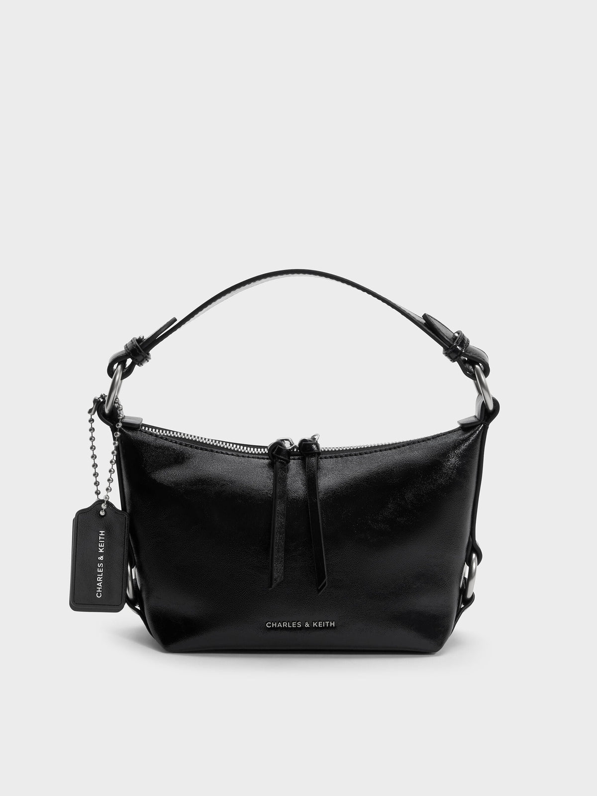 CHARLES & KEITH Signature / Tatiana Tassel Hobo Bag - Noir