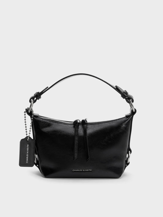 CHARLES & KEITH Signature / Tatiana Tassel Hobo Bag - Noir