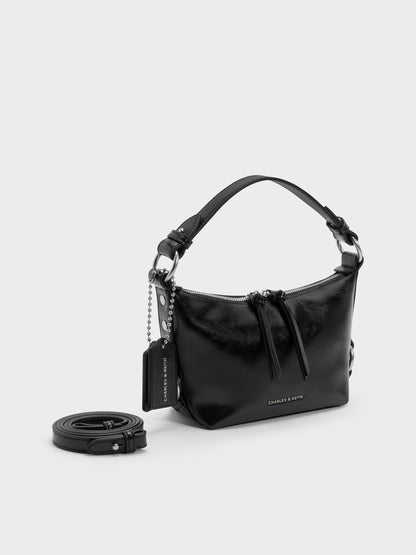 CHARLES & KEITH Signature / Tatiana Tassel Hobo Bag - Noir