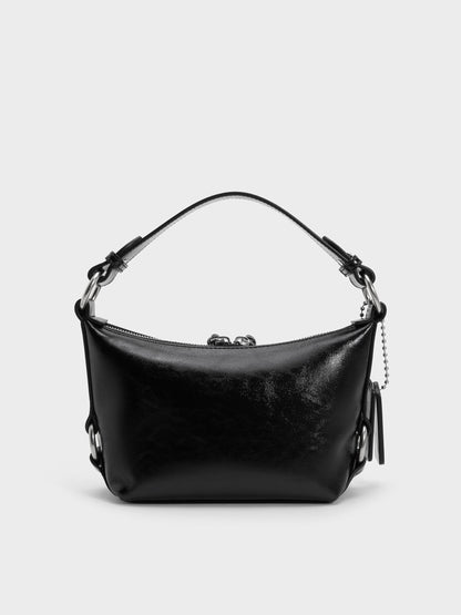 CHARLES & KEITH Signature / Tatiana Tassel Hobo Bag - Noir