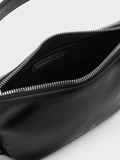 CHARLES & KEITH Signature / Tatiana Tassel Hobo Bag - Noir