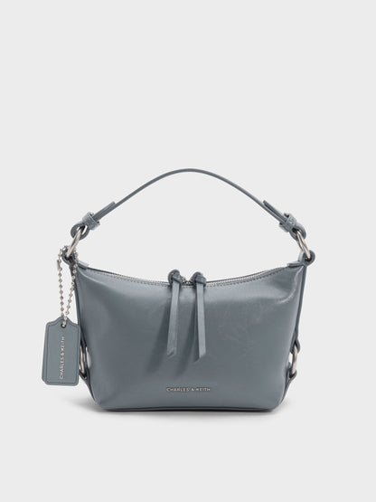 CHARLES & KEITH Essential / Tatiana Tassel Hobo Bag - Smoky Blue