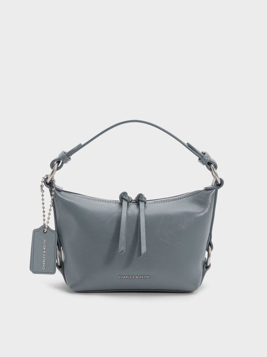 CHARLES & KEITH Essential / Tatiana Tassel Hobo Bag - Smoky Blue