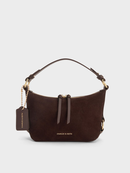 CHARLES & KEITH Latest / Tatiana Tassel Hobo Bag - Espresso Brown