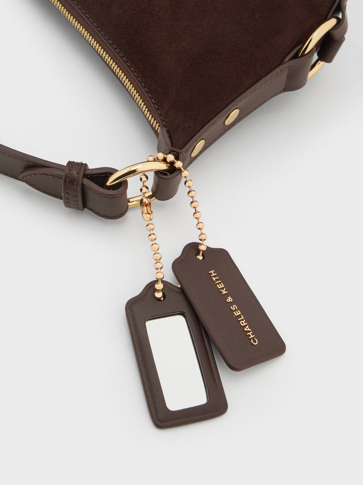CHARLES & KEITH Latest / Tatiana Tassel Hobo Bag - Espresso Brown