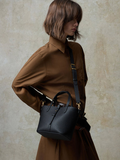 CHARLES & KEITH Premium / Beryl Belted Bucket Bag - Black