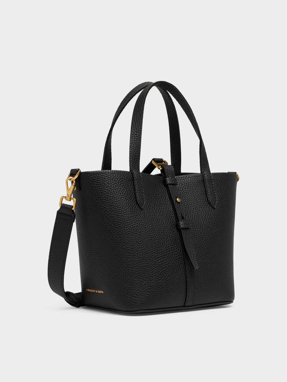 CHARLES & KEITH Premium / Beryl Belted Bucket Bag - Black